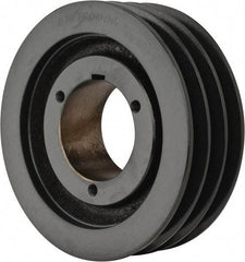 Browning - 3 Groove, 3/4 to 2-11/16 Bore Diam, 7.35" Outside Diam, QD Bushed V Belt Sheave - 6.6 A Diam Belt Pitch - Industrial Tool & Supply