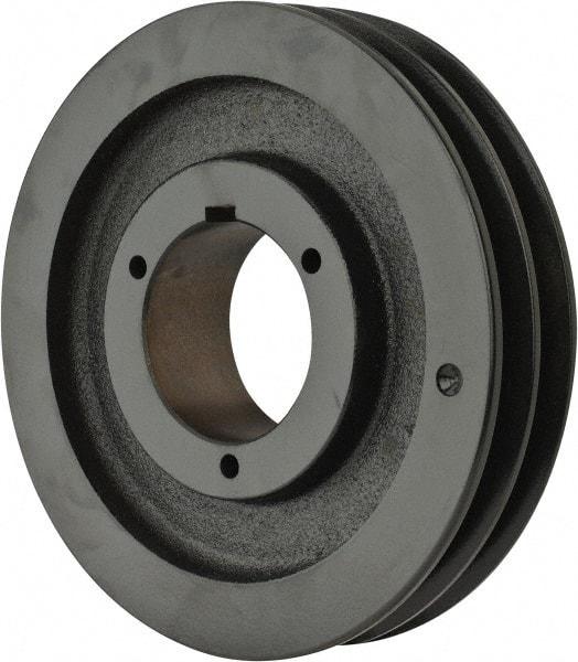 Browning - 2 Groove, 3/4 to 2-11/16 Bore Diam, 8.35" Outside Diam, QD Bushed V Belt Sheave - 7.6 A Diam Belt Pitch - Industrial Tool & Supply