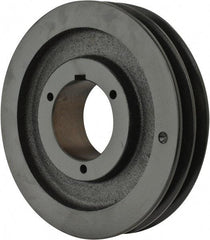 Browning - 2 Groove, 3/4 to 2-11/16 Bore Diam, 8.35" Outside Diam, QD Bushed V Belt Sheave - 7.6 A Diam Belt Pitch - Industrial Tool & Supply