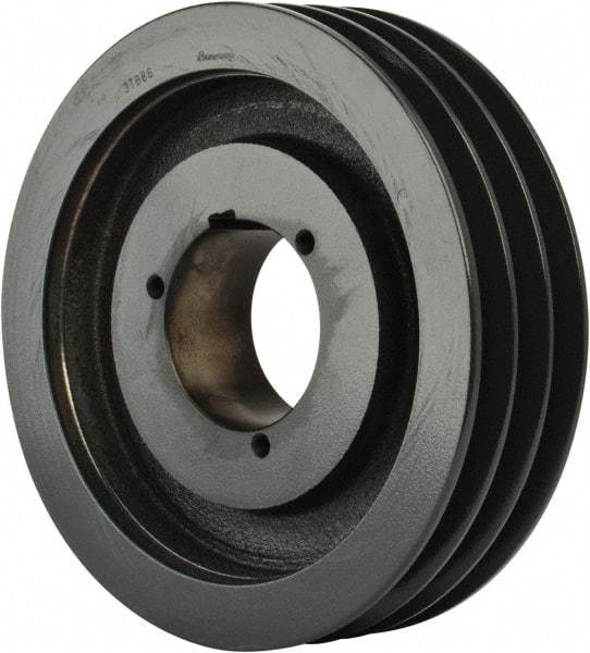 Browning - 3 Groove, 3/4 to 2-11/16 Bore Diam, 8.95" Outside Diam, QD Bushed V Belt Sheave - 8.2 A Diam Belt Pitch - Industrial Tool & Supply