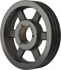 Browning - 3 Groove, 3/4 to 2-11/16 Bore Diam, 11.35" Outside Diam, QD Bushed V Belt Sheave - 10.6 A Diam Belt Pitch - Industrial Tool & Supply