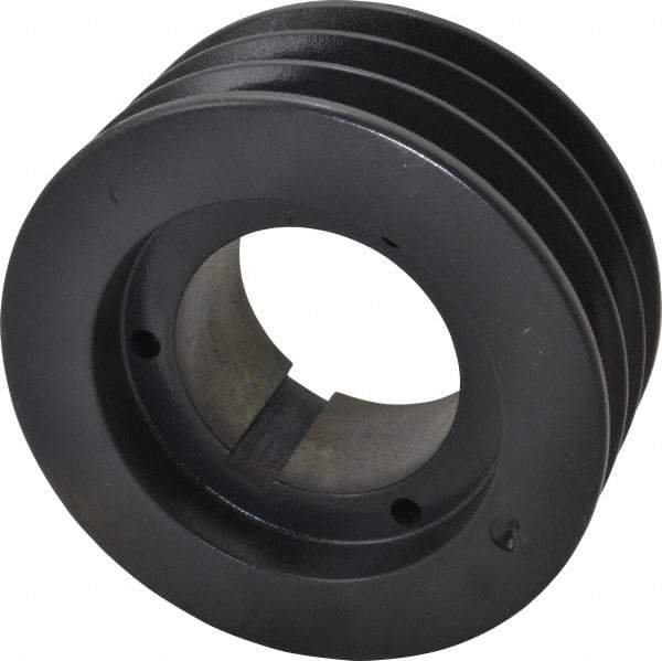 Browning - 3 Groove, 3/4 to 2-11/16 Bore Diam, 5-3/4" Outside Diam, QD Bushed V Belt Sheave - 5.0 A Diam Belt Pitch - Industrial Tool & Supply