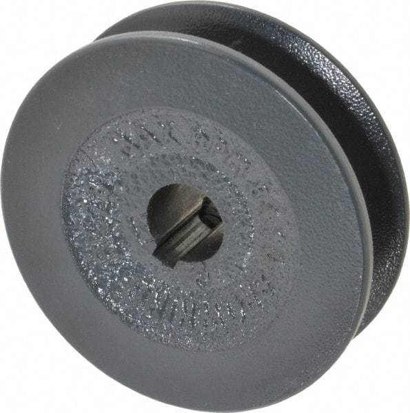 Browning - 5/8" Bore, 1-1/16 Long, 2.8" Outside Diam, Finished Bore Single Groove V Belt Sheave - 13/16" Wide, 2.6 Belt Pitch B, 2.2" Pitch Diam of 4L Belt - Industrial Tool & Supply