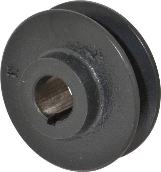 Browning - 7/8" Bore, 1-1/16 Long, 3.15" Outside Diam, Finished Bore Single Groove V Belt Sheave - 13/16" Wide, 2.8 Belt Pitch B, 2.4" Pitch Diam of 4L Belt - Industrial Tool & Supply