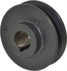 Browning - 7/8" Bore, 1-1/16 Long, 3.15" Outside Diam, Finished Bore Single Groove V Belt Sheave - 13/16" Wide, 2.8 Belt Pitch B, 2.4" Pitch Diam of 4L Belt - Industrial Tool & Supply