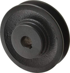 Browning - 5/8" Bore, 1-5/32 Long, 3-3/4" Outside Diam, Finished Bore Single Groove V Belt Sheave - 7/8" Wide, 3.4 Belt Pitch B, 3" Pitch Diam of 4L Belt - Industrial Tool & Supply