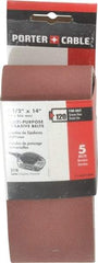 Porter-Cable - 2-1/2" Wide x 14" OAL, 120 Grit, Aluminum Oxide Abrasive Belt - Aluminum Oxide, Fine, Coated, X Weighted Cloth Backing - Industrial Tool & Supply