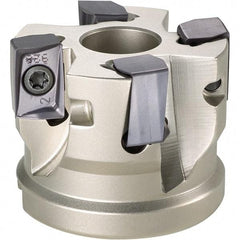 Iscar - 8 Inserts, 6" Cut Diam, 2" Arbor Diam, 0.642" Max Depth of Cut, Indexable Square-Shoulder Face Mill - 0/90° Lead Angle, 2-1/2" High, H490 AN.X 17 Insert Compatibility, Series Helido - Industrial Tool & Supply