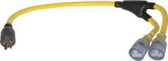 Southwire - 4 Conductors, 125/250 VAC, 20 Amp, 12 AWG, Generator Cord - For Use with NEMA Receptacles on Generators - Industrial Tool & Supply