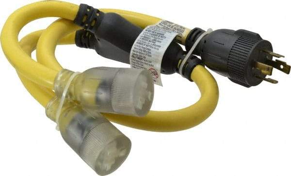 Southwire - 4 Conductors, 125/250 VAC, 20 Amp, 10 AWG, Generator Cord - For Use with NEMA Receptacles on Generators - Industrial Tool & Supply