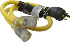 Southwire - 4 Conductors, 125/250 VAC, 20 Amp, 10 AWG, Generator Cord - For Use with NEMA Receptacles on Generators - Industrial Tool & Supply