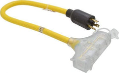 Southwire - 3 Conductors, 125 VAC, 15 Amp, 12 AWG, Twist-To-Lock Power Generator Adapter - For Use with NEMA Receptacles on Generators - Industrial Tool & Supply