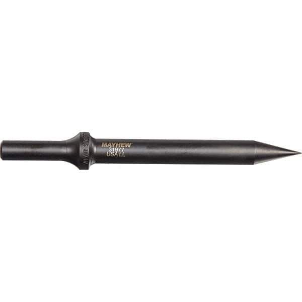 Mayhew - 6" OAL, Tapered Punch Chisel - Round Drive, Round Shank, Steel - Industrial Tool & Supply