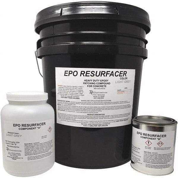 Made in USA - 50 Lb Concrete Repair/Resurfacing - Light Gray, 25 Sq Ft Coverage, Epoxy Resin - Industrial Tool & Supply