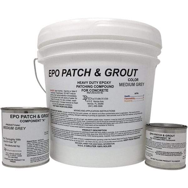 Made in USA - 2 Gal Concrete Repair/Resurfacing - Medium Gray, 25 Sq Ft Coverage, Epoxy Resin - Industrial Tool & Supply