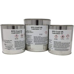 Made in USA - 1 Gal Gloss High-Solid Gray Concrete Floor Coating - 150 Sq Ft/Gal Coverage, 87 g/L VOC Content - Industrial Tool & Supply