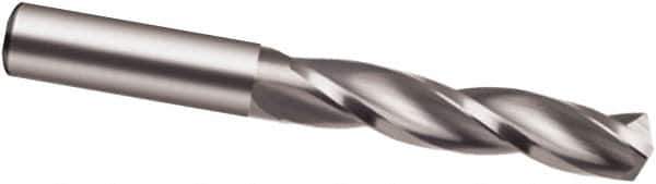Guhring - Letter C 150° Solid Carbide Jobber Drill - Bright Finish, Right Hand Cut, Spiral Flute, 70mm OAL, Faceted Point - Industrial Tool & Supply