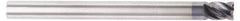 Kennametal - 1/2", 1-1/4" LOC, 1/2" Shank Diam, 3" OAL, 4 Flute, Solid Carbide Square End Mill - Single End, AlTiN Finish, Spiral Flute, Variable° Helix, Centercutting, Right Hand Cut, Right Hand Flute, Series HPHVT - Industrial Tool & Supply