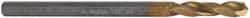 Guhring - 3mm 140° Spiral Flute Solid Carbide Screw Machine Drill Bit - TiN Finish, Right Hand Cut, 16mm Flute Length, 46mm OAL, SF Point, Straight Shank - Industrial Tool & Supply