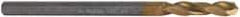 Guhring - 3mm 140° Spiral Flute Solid Carbide Screw Machine Drill Bit - TiN Finish, Right Hand Cut, 16mm Flute Length, 46mm OAL, SF Point, Straight Shank - Industrial Tool & Supply