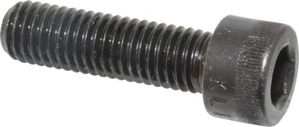 Made in USA - M10x1.50 Metric Coarse Hex Socket Drive, Socket Cap Screw - Grade 12.9 Alloy Steel, Black Oxide Finish, Fully Threaded, 35mm Length Under Head - Industrial Tool & Supply