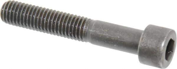 Made in USA - M10x1.50 Metric Coarse Hex Socket Drive, Socket Cap Screw - Grade 12.9 Alloy Steel, Black Oxide Finish, Partially Threaded, 60mm Length Under Head - Industrial Tool & Supply