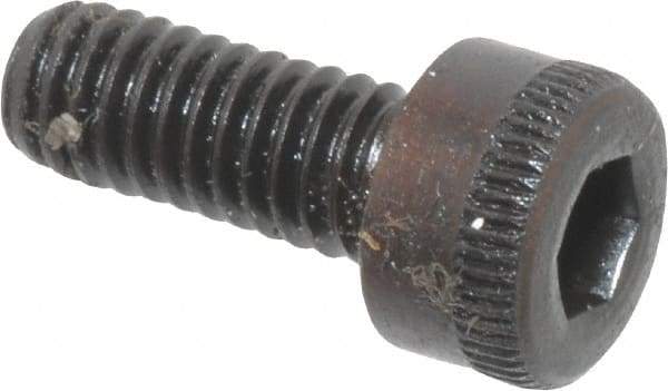Made in USA - M4x0.70 Metric Coarse Hex Socket Drive, Socket Cap Screw - Grade 12.9 Alloy Steel, Black Oxide Finish, Fully Threaded, 10mm Length Under Head - Industrial Tool & Supply