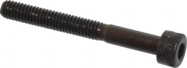 Made in USA - M4x0.70 Metric Coarse Hex Socket Drive, Socket Cap Screw - Grade 12.9 Alloy Steel, Black Oxide Finish, Partially Threaded, 35mm Length Under Head - Industrial Tool & Supply