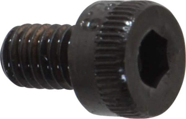 Made in USA - M4x0.70 Metric Coarse Hex Socket Drive, Socket Cap Screw - Grade 12.9 Alloy Steel, Black Oxide Finish, Fully Threaded, 6mm Length Under Head - Industrial Tool & Supply