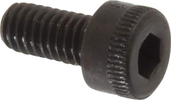 Made in USA - M4x0.70 Metric Coarse Hex Socket Drive, Socket Cap Screw - Grade 12.9 Alloy Steel, Black Oxide Finish, Fully Threaded, 8mm Length Under Head - Industrial Tool & Supply