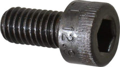 Made in USA - M5x0.80 Metric Coarse Hex Socket Drive, Socket Cap Screw - Grade 12.9 Alloy Steel, Black Oxide Finish, Fully Threaded, 10mm Length Under Head - Industrial Tool & Supply