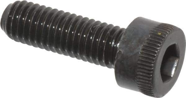 Made in USA - M5x0.80 Metric Coarse Hex Socket Drive, Socket Cap Screw - Grade 12.9 Alloy Steel, Black Oxide Finish, Fully Threaded, 16mm Length Under Head - Industrial Tool & Supply