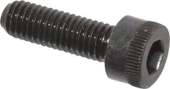 Made in USA - M5x0.80 Metric Coarse Hex Socket Drive, Socket Cap Screw - Grade 12.9 Alloy Steel, Black Oxide Finish, Fully Threaded, 16mm Length Under Head - Industrial Tool & Supply