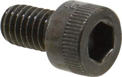 Made in USA - M6x1.00 Metric Coarse Hex Socket Drive, Socket Cap Screw - Grade 12.9 Alloy Steel, Black Oxide Finish, Fully Threaded, 10mm Length Under Head - Industrial Tool & Supply
