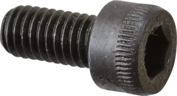 Made in USA - M6x1.00 Metric Coarse Hex Socket Drive, Socket Cap Screw - Grade 12.9 Alloy Steel, Black Oxide Finish, Fully Threaded, 12mm Length Under Head - Industrial Tool & Supply