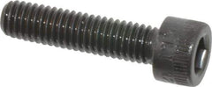 Made in USA - M6x1.00 Metric Coarse Hex Socket Drive, Socket Cap Screw - Grade 12.9 Alloy Steel, Black Oxide Finish, Fully Threaded, 25mm Length Under Head - Industrial Tool & Supply