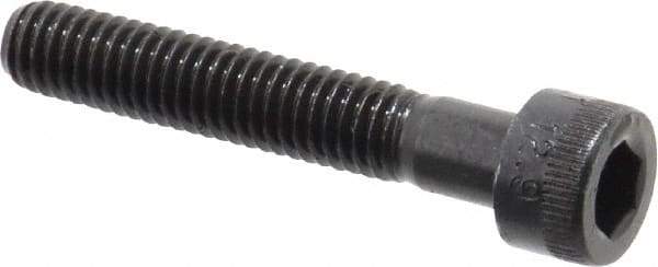 Made in USA - M6x1.00 Metric Coarse Hex Socket Drive, Socket Cap Screw - Grade 12.9 Alloy Steel, Black Oxide Finish, Partially Threaded, 35mm Length Under Head - Industrial Tool & Supply