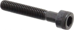Made in USA - M6x1.00 Metric Coarse Hex Socket Drive, Socket Cap Screw - Grade 12.9 Alloy Steel, Black Oxide Finish, Partially Threaded, 35mm Length Under Head - Industrial Tool & Supply