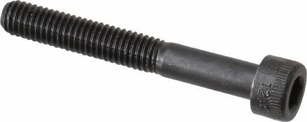 Made in USA - M6x1.00 Metric Coarse Hex Socket Drive, Socket Cap Screw - Grade 12.9 Alloy Steel, Black Oxide Finish, Partially Threaded, 45mm Length Under Head - Industrial Tool & Supply