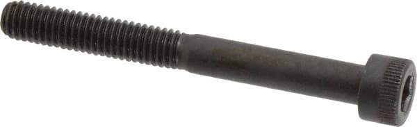 Made in USA - M6x1.00 Metric Coarse Hex Socket Drive, Socket Cap Screw - Grade 12.9 Alloy Steel, Black Oxide Finish, Partially Threaded, 55mm Length Under Head - Industrial Tool & Supply