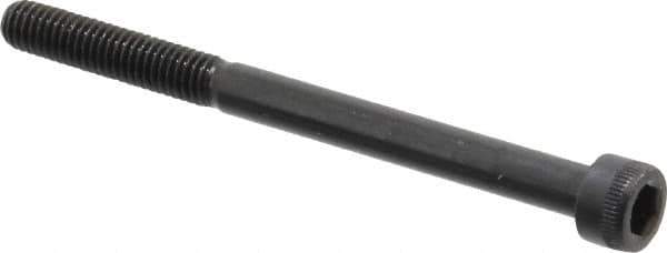 Made in USA - M6x1.00 Metric Coarse Hex Socket Drive, Socket Cap Screw - Grade 12.9 Alloy Steel, Black Oxide Finish, Partially Threaded, 75mm Length Under Head - Industrial Tool & Supply