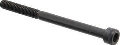 Made in USA - M6x1.00 Metric Coarse Hex Socket Drive, Socket Cap Screw - Grade 12.9 Alloy Steel, Black Oxide Finish, Partially Threaded, 75mm Length Under Head - Industrial Tool & Supply