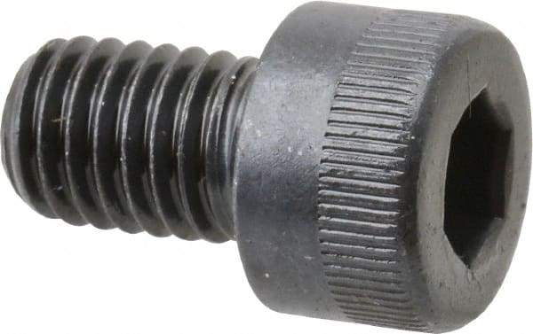 Made in USA - M8x1.25 Metric Coarse Hex Socket Drive, Socket Cap Screw - Grade 12.9 Alloy Steel, Black Oxide Finish, Fully Threaded, 12mm Length Under Head - Industrial Tool & Supply