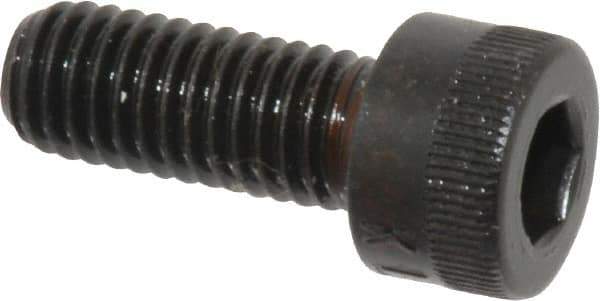 Made in USA - M8x1.25 Metric Coarse Hex Socket Drive, Socket Cap Screw - Grade 12.9 Alloy Steel, Black Oxide Finish, Fully Threaded, 20mm Length Under Head - Industrial Tool & Supply