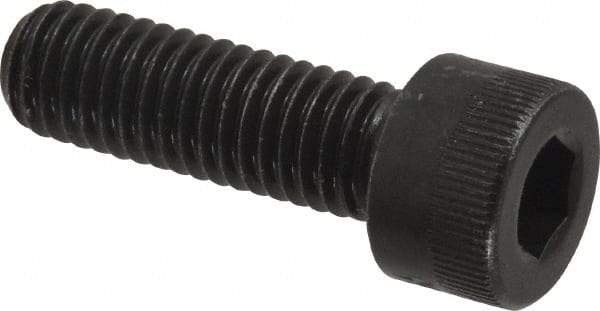Made in USA - M8x1.25 Metric Coarse Hex Socket Drive, Socket Cap Screw - Grade 12.9 Alloy Steel, Black Oxide Finish, Fully Threaded, 25mm Length Under Head - Industrial Tool & Supply