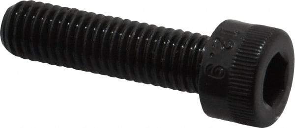 Made in USA - M8x1.25 Metric Coarse Hex Socket Drive, Socket Cap Screw - Grade 12.9 Alloy Steel, Black Oxide Finish, Fully Threaded, 30mm Length Under Head - Industrial Tool & Supply