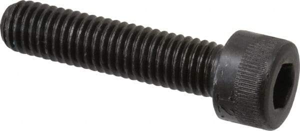 Made in USA - M8x1.25 Metric Coarse Hex Socket Drive, Socket Cap Screw - Grade 12.9 Alloy Steel, Black Oxide Finish, Fully Threaded, 35mm Length Under Head - Industrial Tool & Supply
