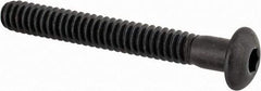 Made in USA - #10-24 UNC Hex Socket Drive, Button Screw - Alloy Steel, Black Oxide Finish, Fully Threaded, 1-1/2" Length Under Head - Industrial Tool & Supply