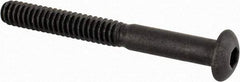 Made in USA - #10-24 UNC Hex Socket Drive, Button Screw - Alloy Steel, Black Oxide Finish, Fully Threaded, 1-3/4" Length Under Head - Industrial Tool & Supply