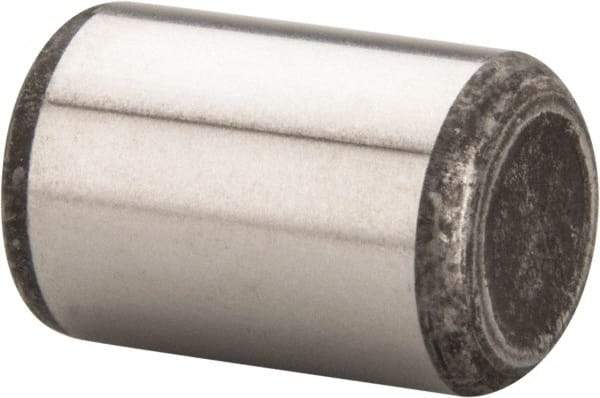 Made in USA - 1/2" Diam x 3/4" Pin Length Grade 8 Alloy Steel Standard Dowel Pin - Bright Finish, C 47-58 & C 60 (Surface) Hardness, 29,450 Lb (Single Shear), 58,900 Lb (Double Shear) Breaking Strength, 1 Beveled & 1 Rounded End - Industrial Tool & Supply